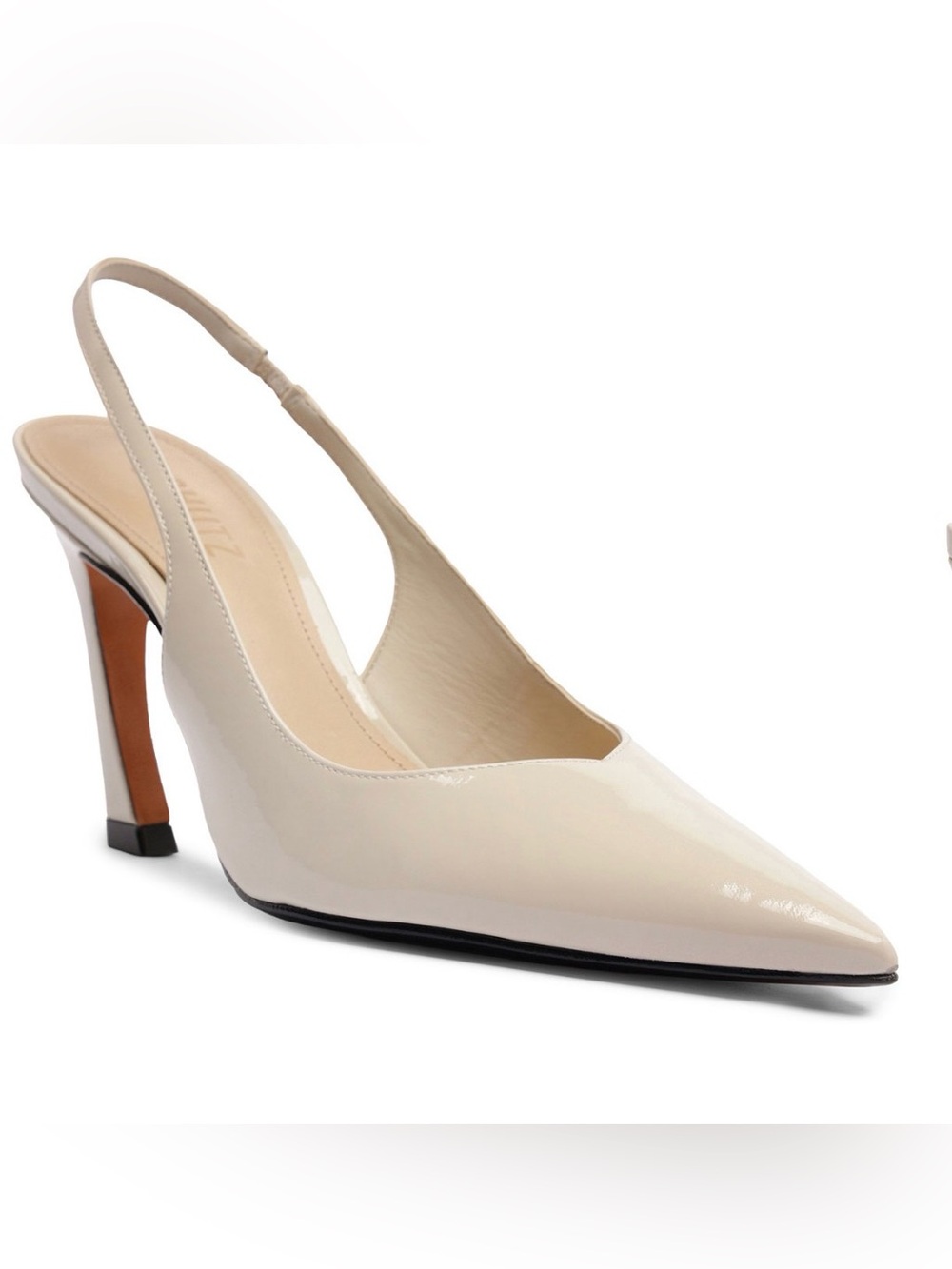 NEW with box!
SCHUTZ Patent Slingback Pointed-Toe Pumps in White Sugar